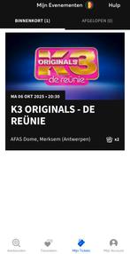 K3 originals - de reunie, Tickets en Kaartjes, Eén persoon