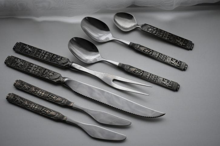 Heilag Olav bestekdelen messen lepels vleescouvert, Antiek en Kunst, Curiosa en Brocante, Ophalen of Verzenden