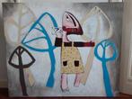 groot werk op frame 120 x 100, Ophalen
