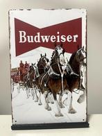 Budweiser metalen reclamebord / wandbord (Old Look), Verzamelen, Biermerken, Ophalen of Verzenden, Nieuw, Reclamebord, Plaat of Schild