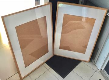2 IKEA RIBBA FOTOLIJSTEN / WISSELLIJSTEN 70 x 100 CM. beschikbaar voor biedingen