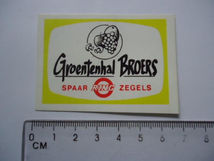 sticker oud Broers groentenhal groente Den Haag retro vintag, Verzamelen, Stickers, Zo goed als nieuw, Bedrijf of Vereniging, Verzenden