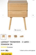 Gezocht: nachtkastje Trondheim van Xenos (met twee lades), Huis en Inrichting, Slaapkamer | Nachtkastjes, Ophalen, Minder dan 45 cm