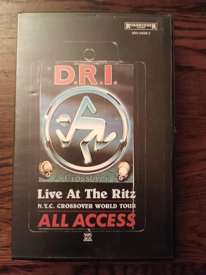 D.R.I. Live at the Ritz NYC 1988 VHS, Cd's en Dvd's, VHS | Film, Gebruikt, Overige genres, Vanaf 16 jaar, Ophalen of Verzenden