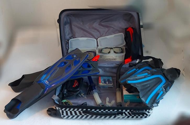 Duikspullen set voor 2 personen - complete uitrusting, Watersport en Boten, Duiken, Gebruikt, Overige typen, Ophalen