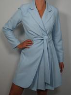 Light Blue Blazer Dress with Front Tie, Maat 36 (S), Boven de knie, Verzenden, Blauw