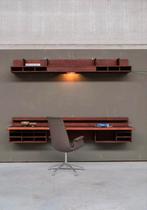 2pc 1960s scandinavian inspired floating desk, Huis en Inrichting, Bureaus, Ophalen of Verzenden