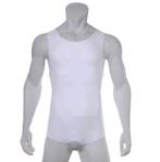 Heren witte open bodysuit / catsuit lingerie gay S M L XL, Kleding | Heren, Wit, Nachtkleding, Verzenden