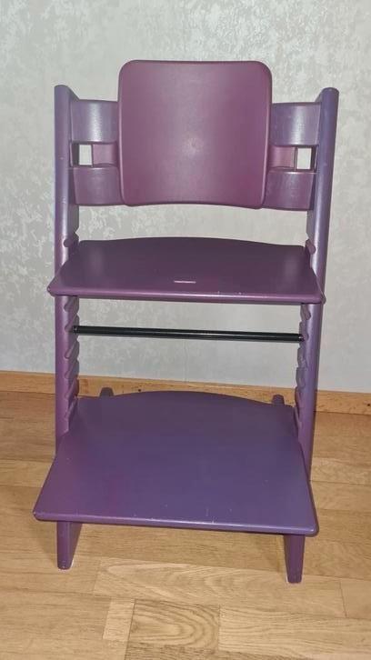 Stokke tripp trapp stoel paars origineel, Kinderen en Baby's, Kinderstoelen, Gebruikt, Meegroeistoel, Ophalen
