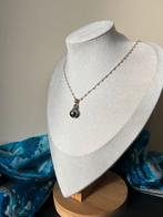 Tahiti zoutwater parel hanger geluk powerful magie uniek TIP, Ophalen of Verzenden, Nieuw, Zilver, Met edelsteen