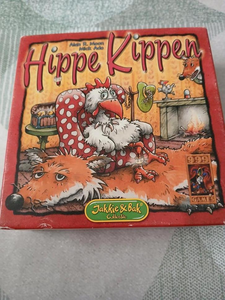 Hippe Kippen kaartspell - Leuk familiespel!, Hobby en Vrije tijd, Gezelschapsspellen | Bordspellen, Gebruikt, Een of twee spelers