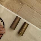 2x Duitse messing granaathuls 3,7 cm (WOI - 1914) Hotchkiss, Verzamelen, Militaria | Tweede Wereldoorlog, Ophalen of Verzenden