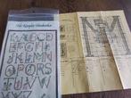 Borduurpakketje letter M, Hobby en Vrije tijd, Borduren en Borduurmachines, Ophalen of Verzenden, Zo goed als nieuw, Handborduren