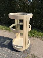 Vintage Space Age Trolley, Barcart, 70s, Serveerwagen, Ophalen, Minder dan 55 cm, Gebruikt, Rond