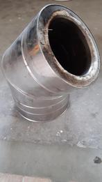 45 gr kachelpijpbocht, Ophalen, Gebruikt, Hout, Houtkachel