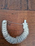 Zilveren dubbeltjesarmband, Antiek en Kunst, Ophalen of Verzenden