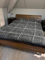 Bed met Tempur matrassen, moet weg!, Ophalen, Overige materialen, Gebruikt, Bruin