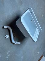 Uitstortgootsteen kunststof wit 60x42 cm, Ophalen, Gebruikt, Wastafel