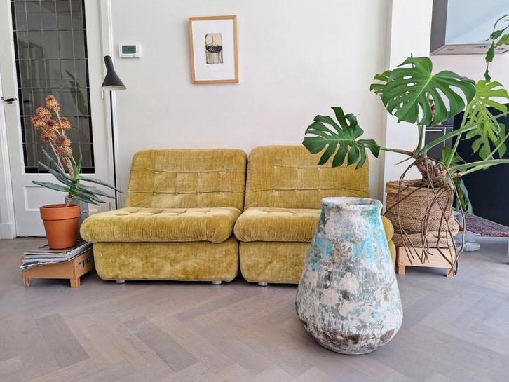 Grote keramieken pot, deels geglazuurd, prachtige kleur, Huis en Inrichting, Woonaccessoires | Vazen, Zo goed als nieuw, Overige kleuren