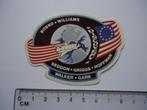 sticker Space shuttle Discovery raket Nasa Usa Bobko retro, Verzenden