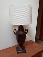 Klassieke metalen lampvoet met kap schemerlamp tafellamp, Ophalen of Verzenden
