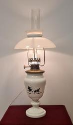 Antieke Olielamp met Koetsafbeelding, Ophalen of Verzenden