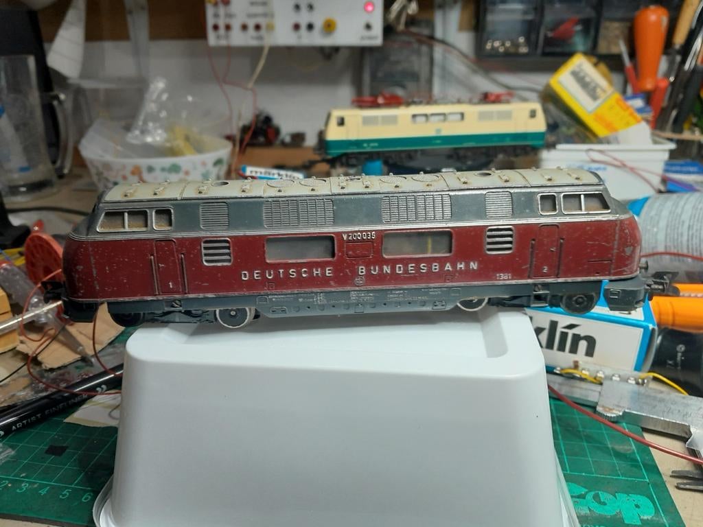 Fleischmann V200 oldtimer locomotief 1381, Hobby en Vrije tijd, Gebruikt, Fleischmann, Ophalen of Verzenden, Gelijkstroom