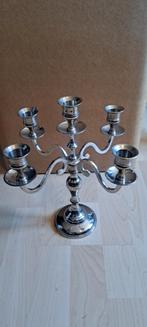 5 armige metalen  kaardelaar 29 cm hoog 26 cm breed, Huis en Inrichting, Woonaccessoires | Kandelaars en Kaarsen, Overige kleuren