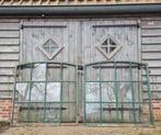 2 XXL Gietijzeren stalraam, kerkraam boerderijraam stalramen, Ophalen, Gevelraam of Ruit, Gebruikt, 120 tot 160 cm