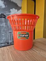 Vintage Curver prullenbak oranje, Verzamelen, Retro, Ophalen of Verzenden, Huis en Inrichting