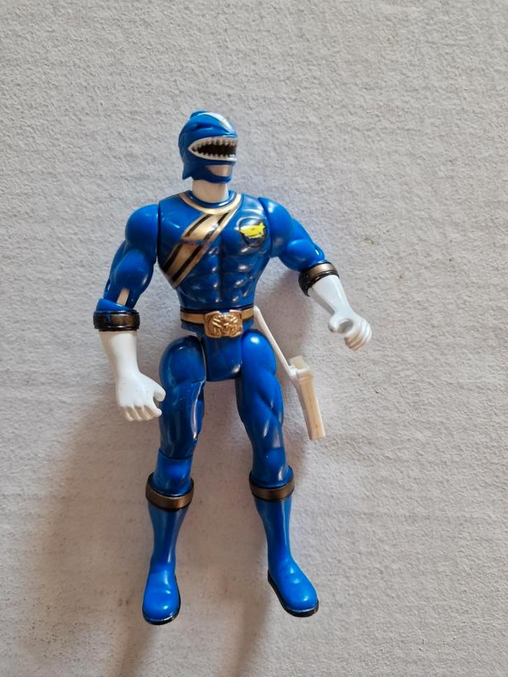 Vintage 2001 Bandai Power Rangers Wild Force Blue Shark, Kinderen en Baby's, Speelgoed | Actiefiguren, Zo goed als nieuw, Ophalen of Verzenden