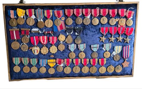 US WWII Single Campaign & Valor Medals, Verzamelen, Militaria | Tweede Wereldoorlog, Landmacht, Lintje, Medaille of Wings, Amerika