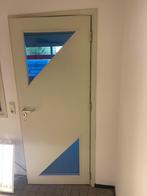 Meranti en honingraat deuren met kozijn en hang en sluitwerk, Ophalen of Verzenden, Glas, Binnendeur, 200 tot 215 cm