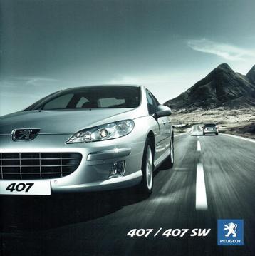 Folder Peugeot 407 en 407 SW (2009) beschikbaar voor biedingen