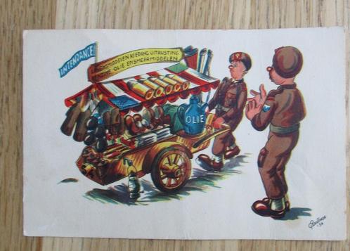 Oude humorkaart intendance soldaten militairen g plantinga, Verzamelen, Militaria | Algemeen, Landmacht, Foto of Poster, Nederland