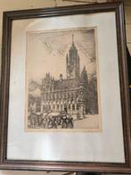 2 Etsen van Louis Heymans, Antiek en Kunst, Kunst | Etsen en Gravures, Ophalen