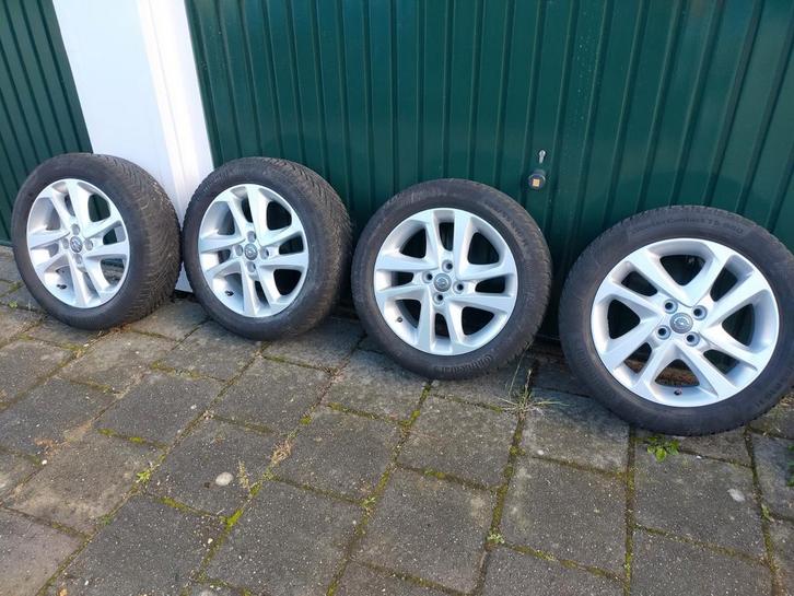 Set origine Opel sportvelgen 16 inch met goede winterbanden, Auto-onderdelen, Banden en Velgen, Banden en Velgen, Winterbanden