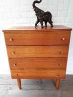 Vintage retro kast, ladekast teak Deense stijl jaren 60., Ophalen, Vintage retro jaren 60 Deense stijl teak Design, 50 tot 100 cm