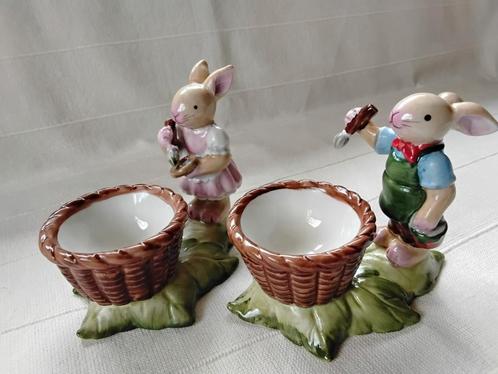 2 Eierdopjes Villeroy & Boch Bunny  Pasen, Huis en Inrichting, Keuken | Servies, Zo goed als nieuw, Overige typen, Overige stijlen