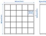 2 Witte KALLAX kast 182x182 cm, Ophalen, Met plank(en), Kunststof, 150 tot 200 cm