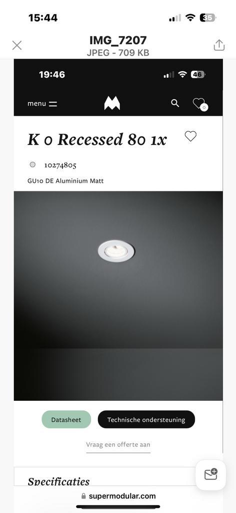 Modular lighting spots 6x, Huis en Inrichting, Lampen | Spots, Nieuw, Metaal of Aluminium, Inbouw, Ophalen of Verzenden