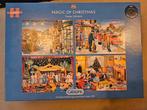4x 500 Gibsons puzzel Magic of christmas, Ophalen of Verzenden, 500 t/m 1500 stukjes, Gebruikt, Legpuzzel