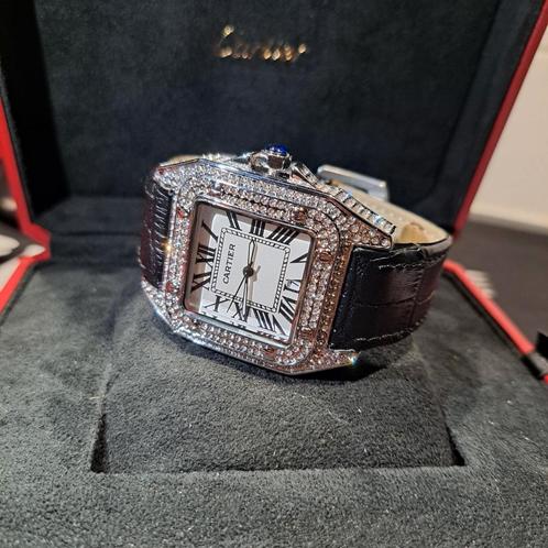 Cartier Santos 40MM, Sieraden, Tassen en Uiterlijk, Horloges | Heren, Nieuw, Overige merken, Staal, Staal, Ophalen of Verzenden