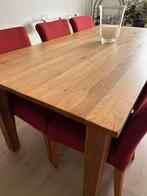Massief eiken tafel, Ophalen, 200 cm of meer, 50 tot 100 cm, Zo goed als nieuw