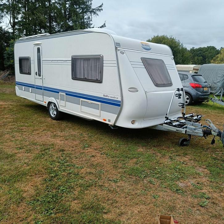 HOBBY 540 UL 2007 ENKELE BEDDEN+AIRCO+MOVER+FIETSENDR.  ETC, Caravans en Kamperen, Caravans, Bedrijf, tot en met 4, 1000 - 1250 kg