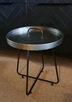 Bijzettafeltje industrieel, 45 tot 60 cm, Minder dan 55 cm, Metaal of Aluminium, Rond