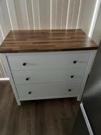 Hemnes ladekast met nieuw topblad, Huis en Inrichting, Ophalen, 100 tot 150 cm, Zo goed als nieuw, Met lade(s)