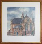 Jacques Jessurun(1918)Aquarel " Kerk "in Amsterdam " Ges Ged, Ophalen of Verzenden