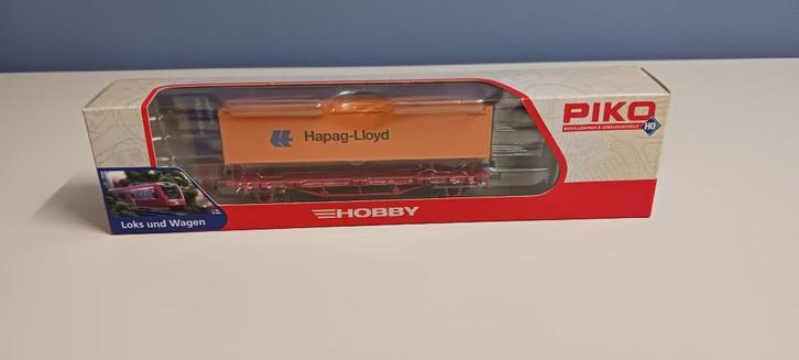 PIKO 57700: Containerwagen HapagLloyd van DB Cargo, Hobby en Vrije tijd, Modeltreinen | H0, Zo goed als nieuw, Wagon, Gelijkstroom of Wisselstroom