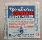 127) ORIGINELE SLUITZEGEL GIMBORN NV ZEVENAAR, Ophalen of Verzenden, Overige thema's